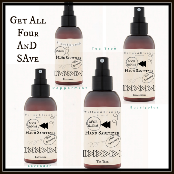 Discounted Pack of All Four Hand Sanitizers - Willowandbramble