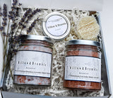 5 Pc Gorgeous Organic Quality Handcrafted Spa Box Spa Basket Woman  Organic, Reusable Class Jars, Recycled Package - Willowandbramble