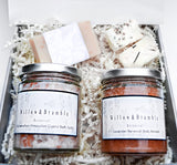 Relaxing 75% off 6 Pc Gorgeous Organic Handcrafted Spa Box Basket Woman Spa Basket Organic, Glass Jars, Recycled Package - Willowandbramble