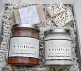 Relaxing 75% off 6 Pc Gorgeous Organic Handcrafted Spa Box Basket Woman Spa Basket Organic, Glass Jars, Recycled Package - Willowandbramble